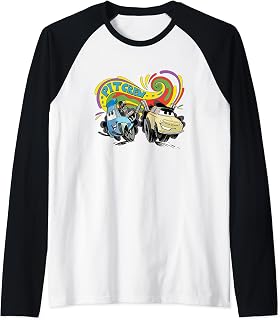 Pixar Cars Pit Crew Luigi & Guido Colorful Logo Raglan Baseball Tee