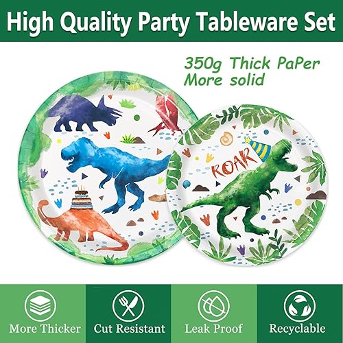 Miniatura 10 de Juego de vajilla de fiesta de cumpleaños de mariquita incluye platos de papel, servilletas, mantel, tenedores para decoración de fiesta de