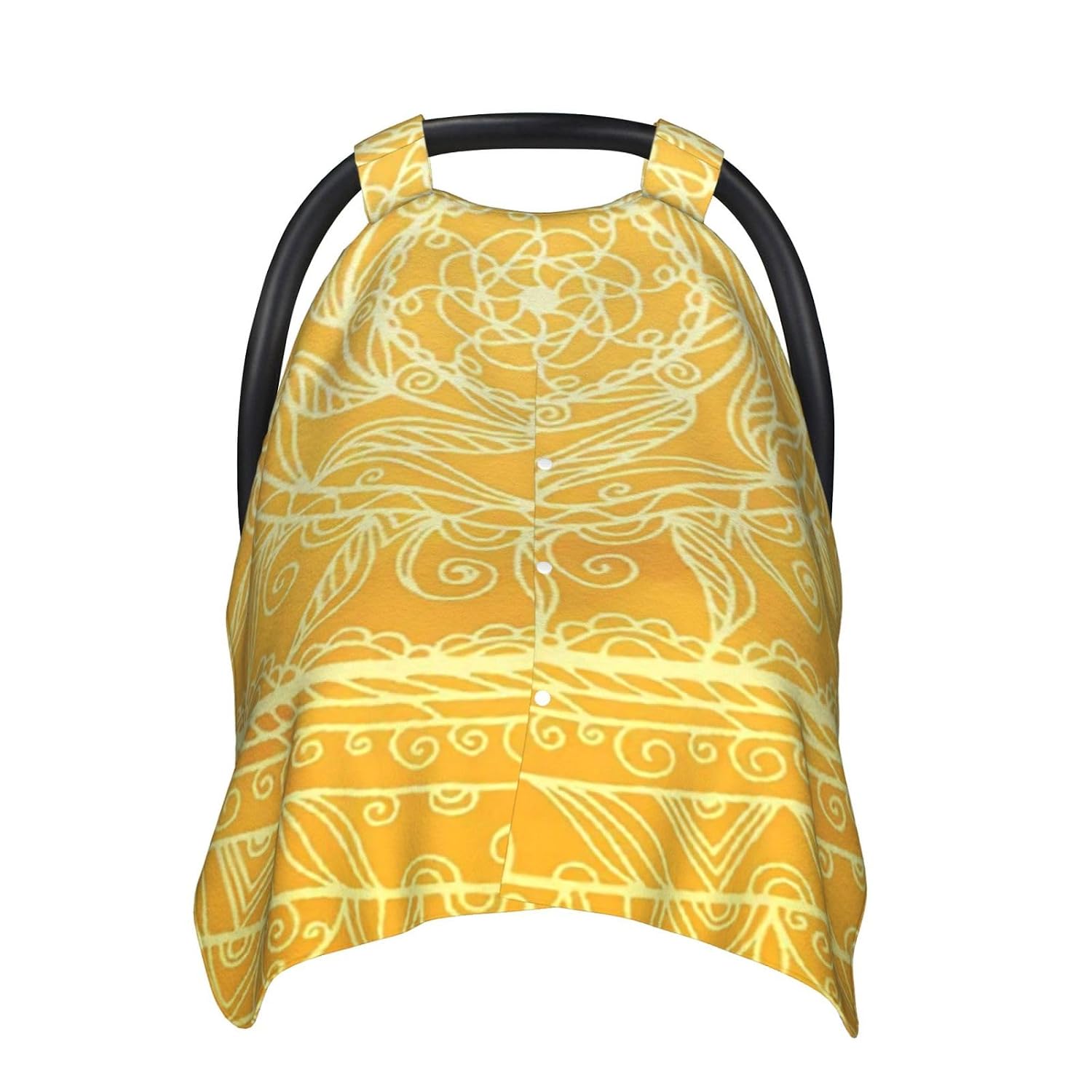 Mandala Vintage Style Authentic Circles Sun Inspired Cosmic Blossom Moroccan Baby Car Seat, Rain Shelter, Multifunctional Nursing Cover for Newborns, Mother Care, Breastfeeding