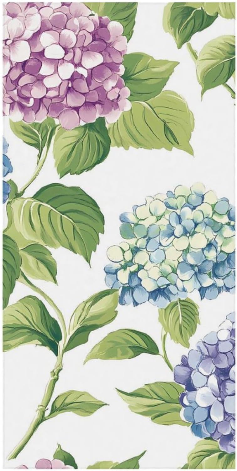 Watercolors Hydrangeas Flowers Beach Towels Oversized Jumbo Large Yoga Bath Towel for Pool Yoga Swim Body 160x80cm