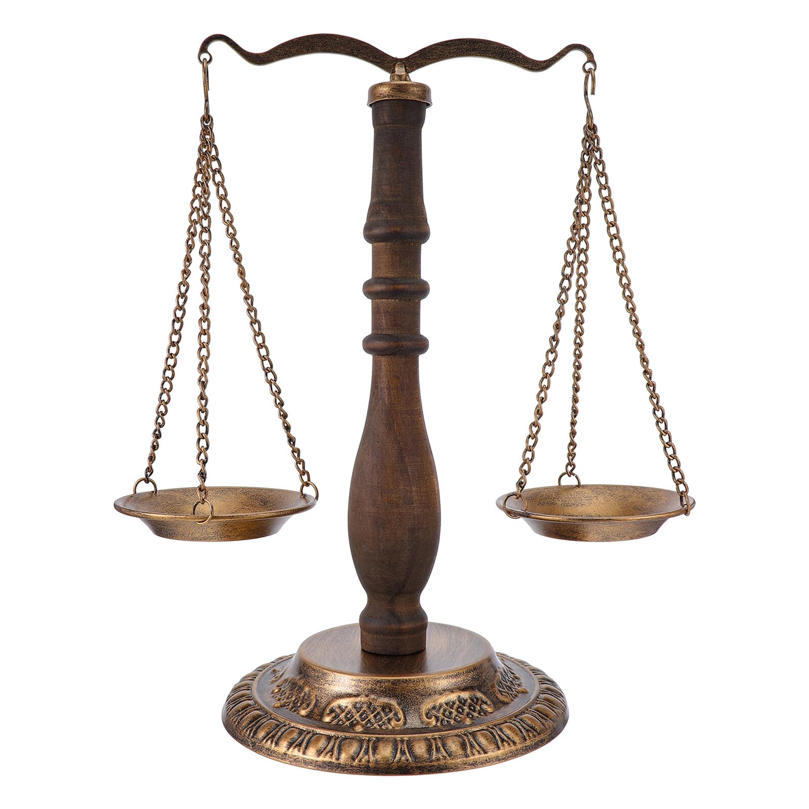 PRETYZOOM Vintage-Waage aus Metall für Schreibtisch Eisenwaage-skulptur als Deko Retro-justizstatue Aesthetische Büroeinrichtung Antikes Wohnaccessoire mit Waage-Motiv