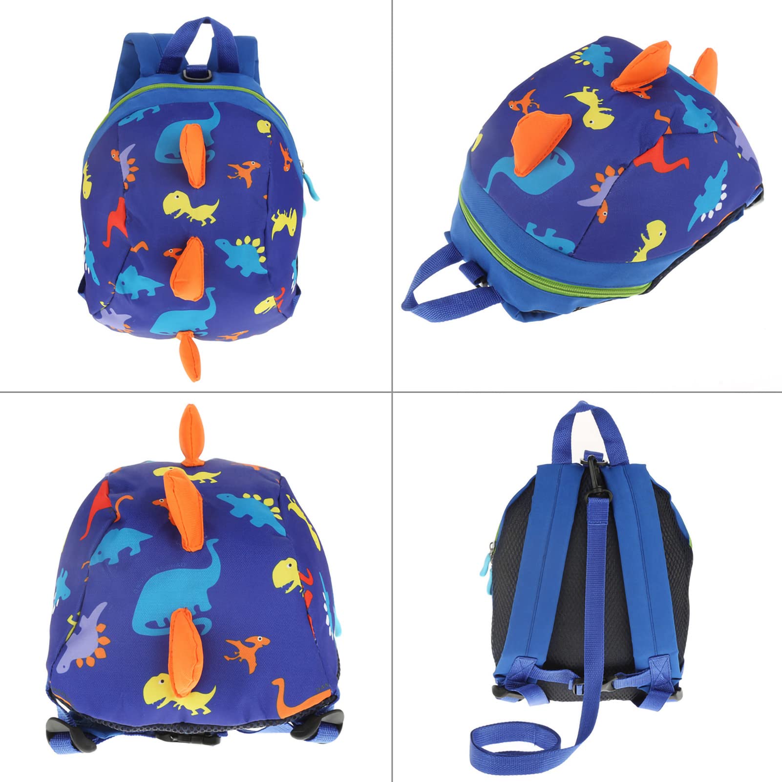 KIMISS Cute Cartoon Dinosaur Baby Safety Harness Backpack - Sturdy, Comfortable Toddler Anti Lost Bag Schoolbag, Adjustable Shoulder Straps, Versatile Dark Blue Kids School & Travel Bag