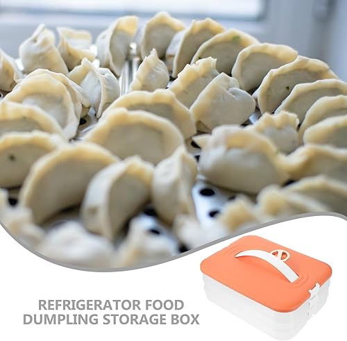 Miniatura 8 de YARNOW Recipientes de almacenamiento de alimentos con tapas, caja de bola de masa para refrigerador de 3 capas, recipientes apilables para alimentos