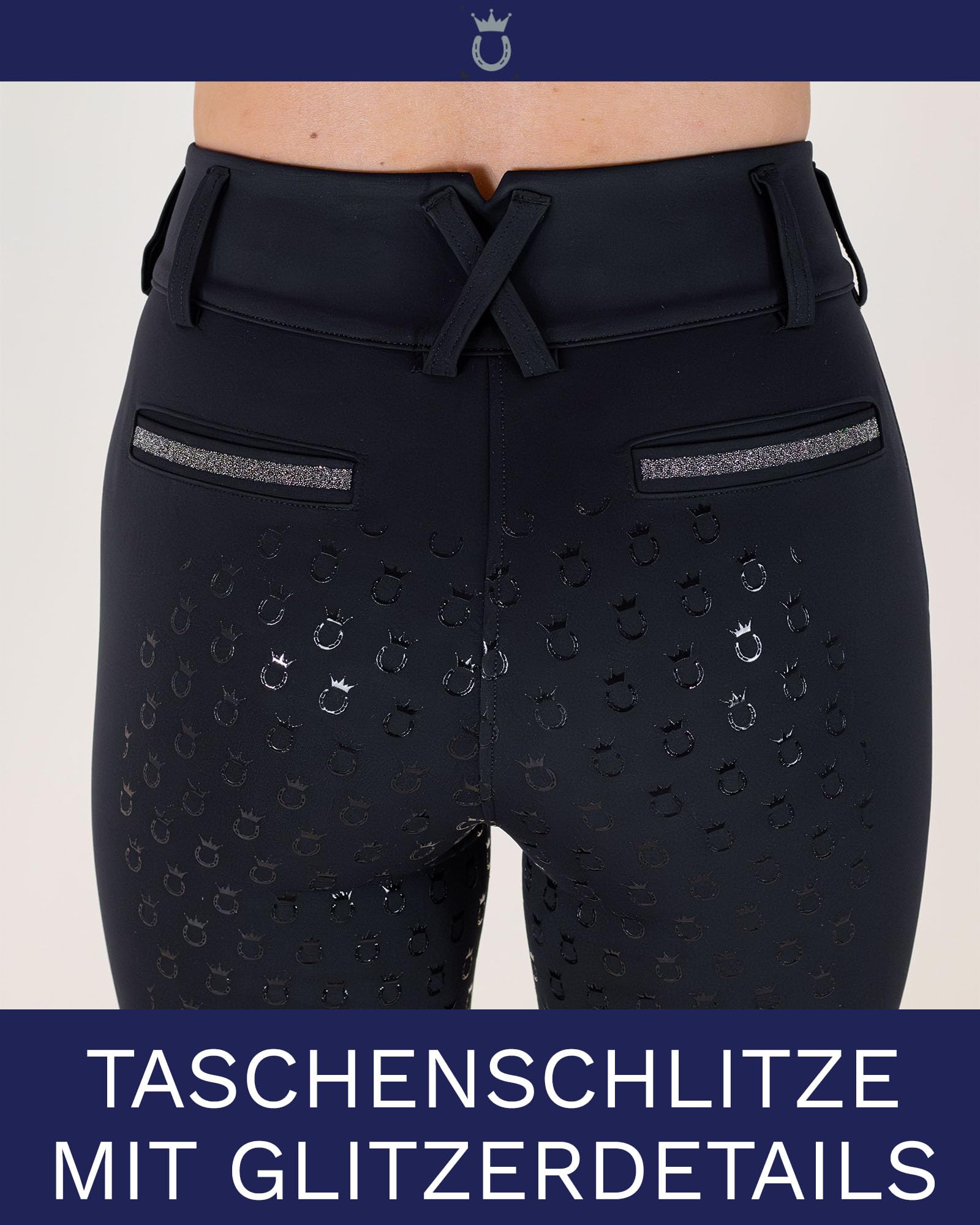 Royal Horsemen Reithose – Silikon Vollbesatz – Damen & Mädchen – Mit Handytaschen & Gürtelschlaufen – Highwaist, Shaping-Effekt Gr. XXS-XL