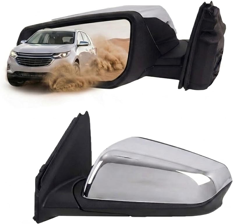 Retrovisor externo esquerdo Lqito para Chevy Equinox 2018–2024, elétrico, aquecido e rebatível manualmente – 5 pinos