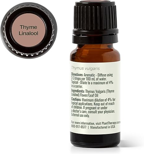 Miniatura 9 de Plant Therapy Aceite esencial de tomillo linalool 10 mL (1/3 oz) 100% puro, sin diluir, grado terapéutico