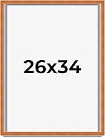 Vista 134 de Marco marrón de 18 x 24 pulgadas, marco de madera maciza de nuez de miel, ancho de moldeo de 0.875 pulgadas, profundidad de rabo de 0.875 pulgadas