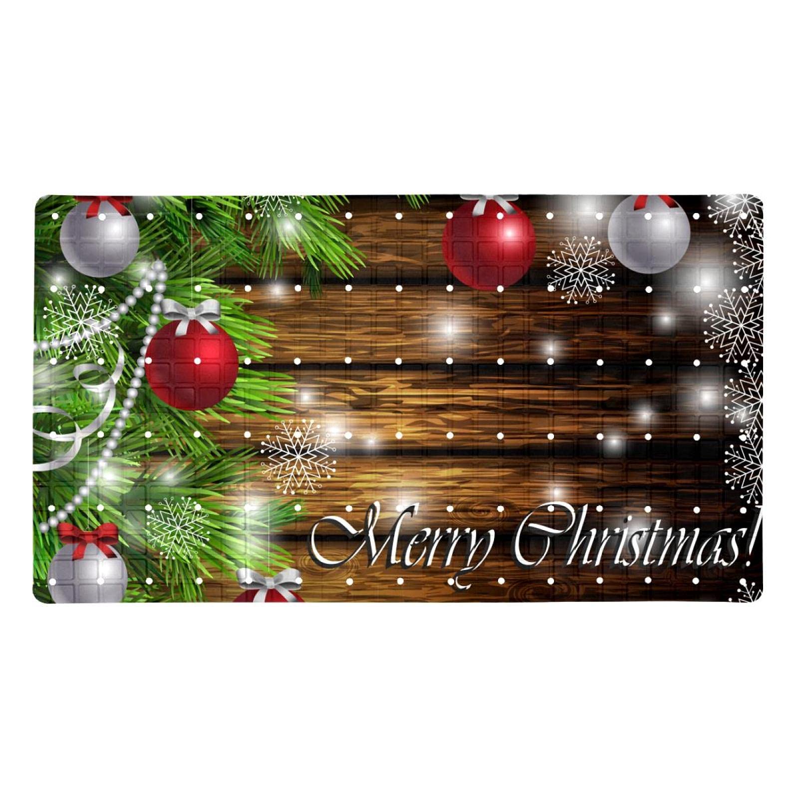 Alfombrilla de baño con ventosas de seguridad Feliz Navidad para plato de ducha
