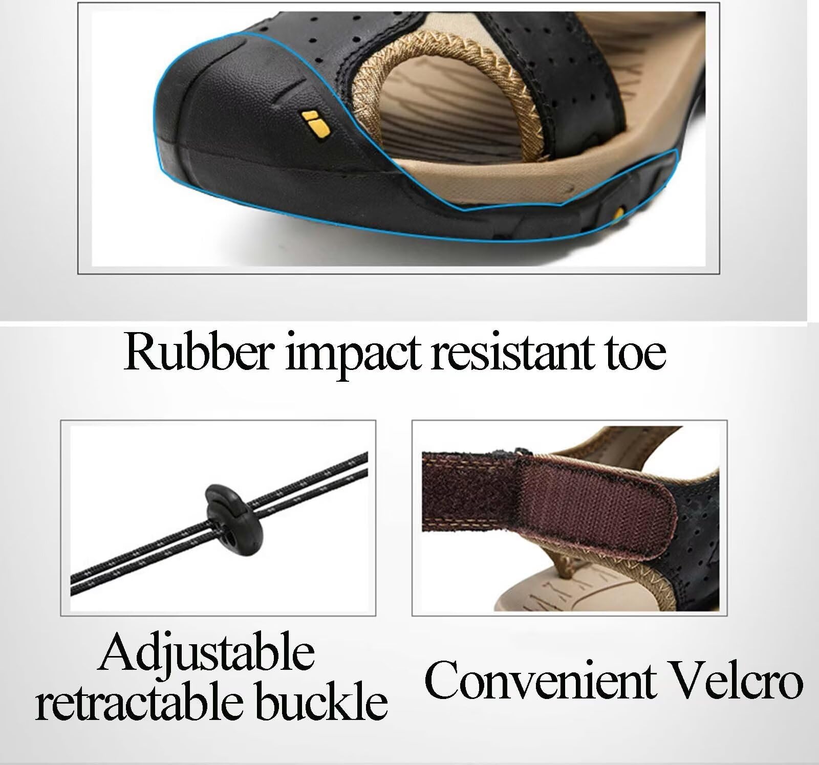 Rivccku Sandalias Deportivas Hombres para Verano Exterior Senderismo Antideslizantes Trekking Deportivas Casuales Sandalias de Playa