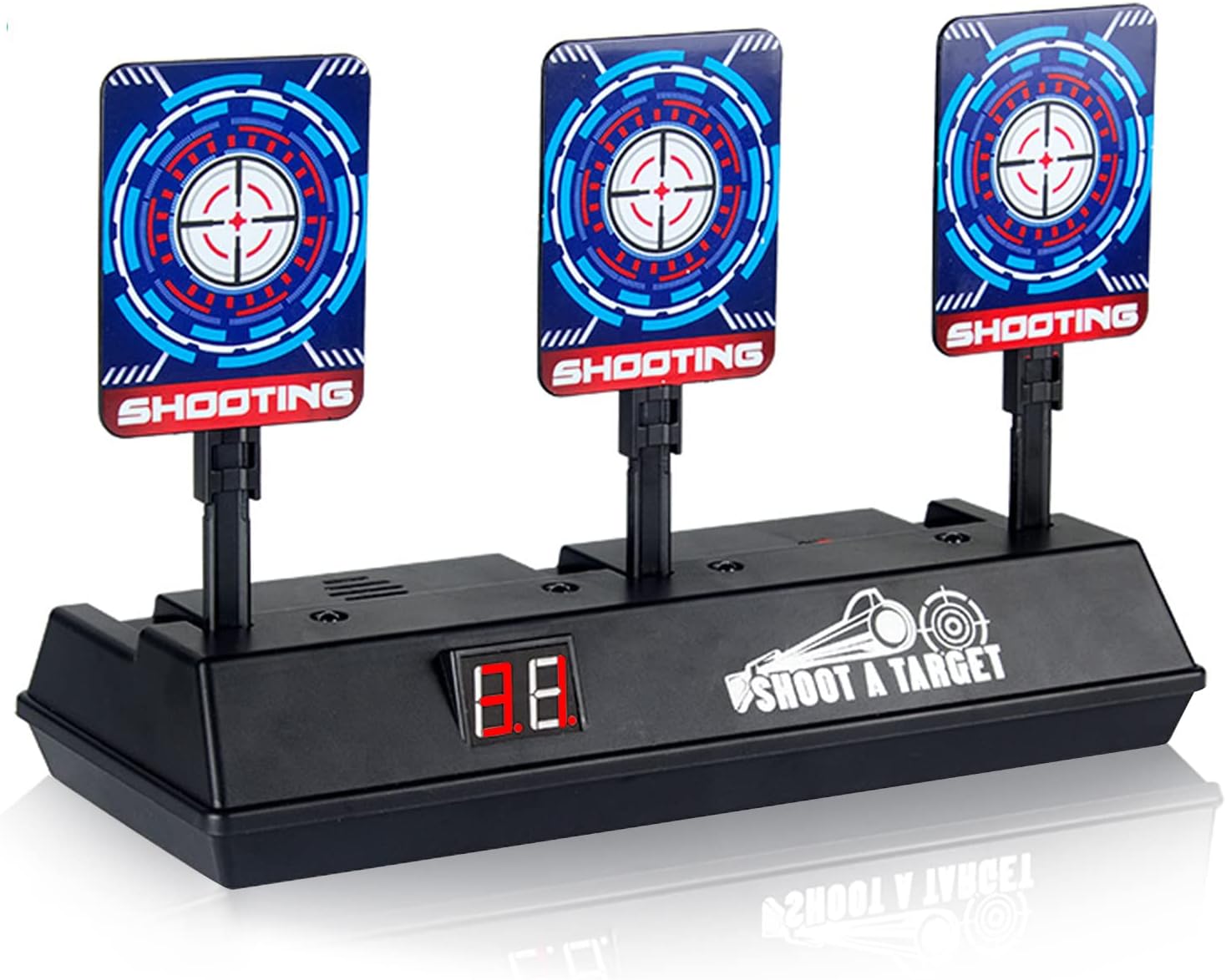 TORMEN Electronic Shooting Target for Nerf Gun Foam Dart, Digital Scoring Auto Reset Targets with Light Sound Effect
