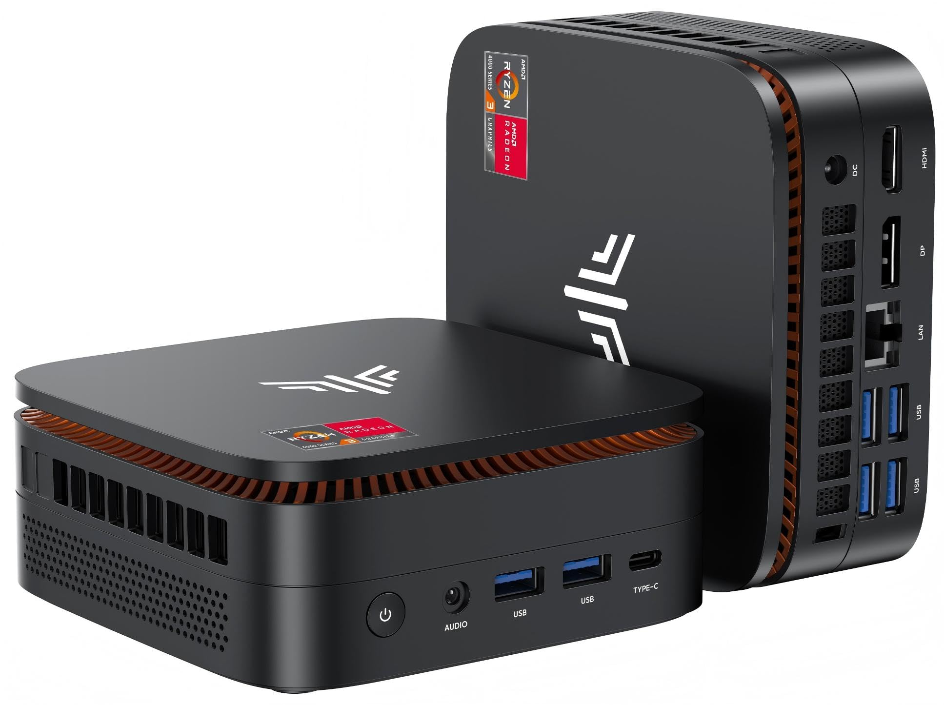 KAMRUI Pinova P1 Mini PC, W-11 Pro AMD Ryzen 4300U(Beat 3500U/N150/N95, up to 3.7GHz), 16GB RAM 1TB SSD Mini Desktop Computer Support 4K HDMI+DP+