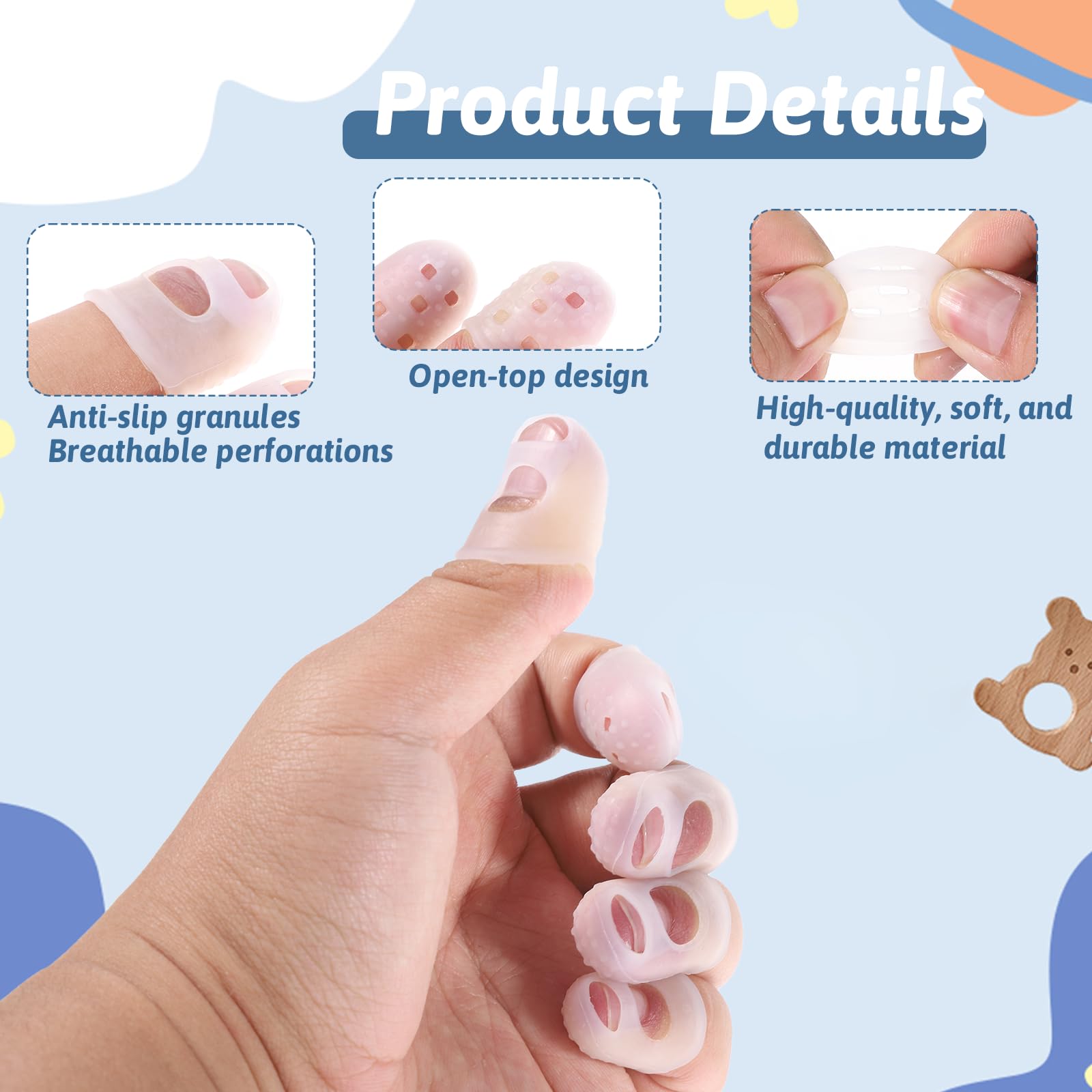 35 protectores de silicona para dedos de guitarra con púas de guitarra, fundas protectoras antideslizantes para guitarristas, 5 tamaños de protector de dedos para tocar guitarras ukelele