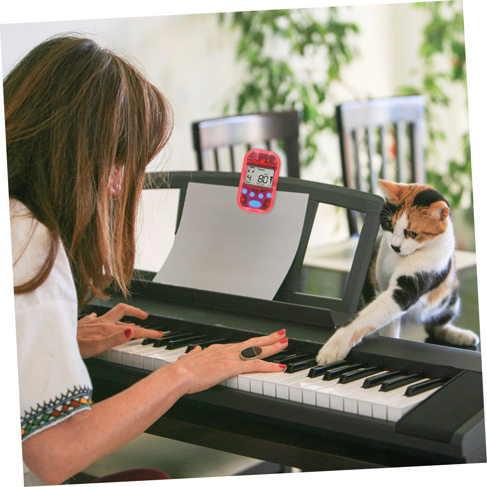 Toyvian 5 szt. elektronicznych metronomów mini metronom do pianina metronom świetlny, akcesoria do gitary elektronicznej, metronom do elektronicznego fortepianu, metronom do instrumentów muzycznych,