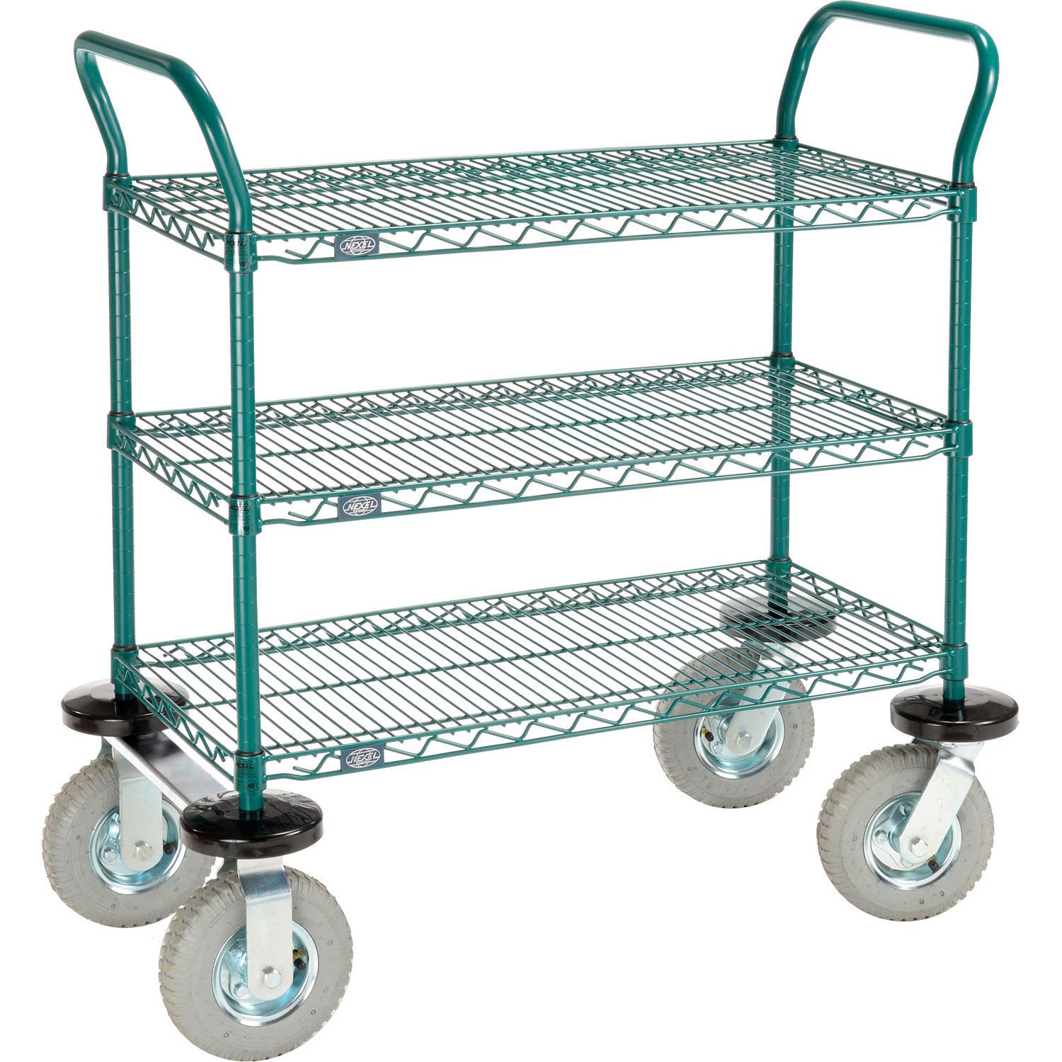 Utility Cart by Nexel – Steel, Green Epoxy, Model 1836N3G