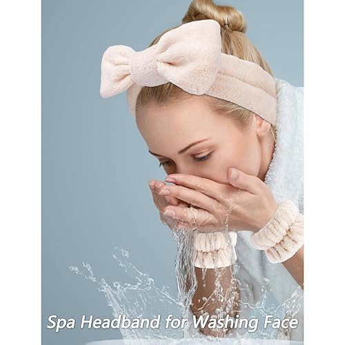 Miniatura 2 de VELSCRUN Paquete de 6 diademas de spa, diadema de maquillaje, diadema de lavado facial, diademas para el cuidado de la piel, banda de esponja