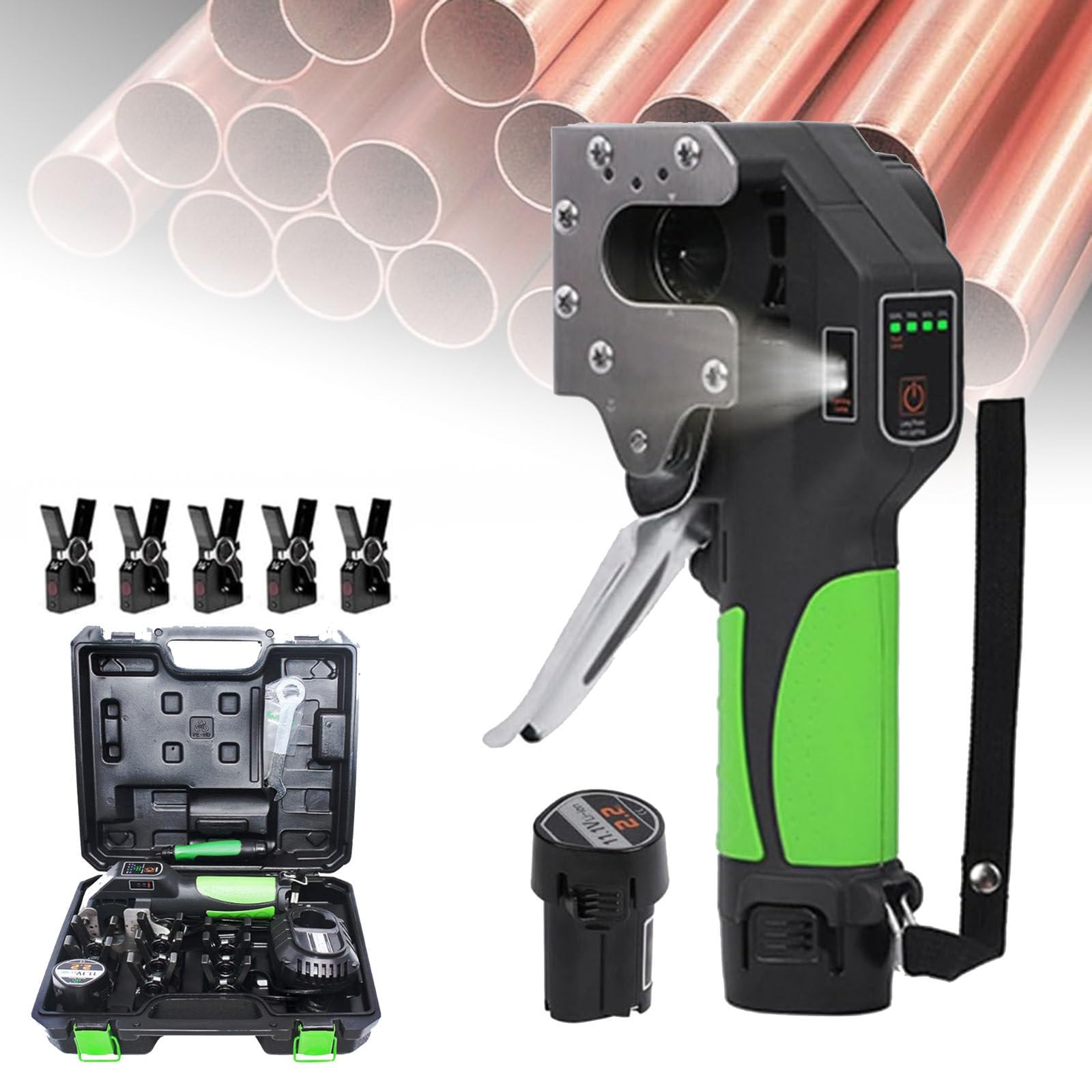 Herramienta De Abocardar EléCtrica Sin Cable, Kit De Herramienta De Abocardar EléCtrica, Herramienta De RefrigeracióN De Aire Acondicionado Tipo ExcéNtrica De 45,5fixtures