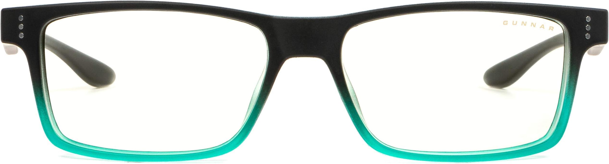 GUNNAR - Premium Gaming and Computer Glasses for Kids (age 12+) - Blocks 35% Blue Light - Cruz, Onyx/Teal, Clear Tint