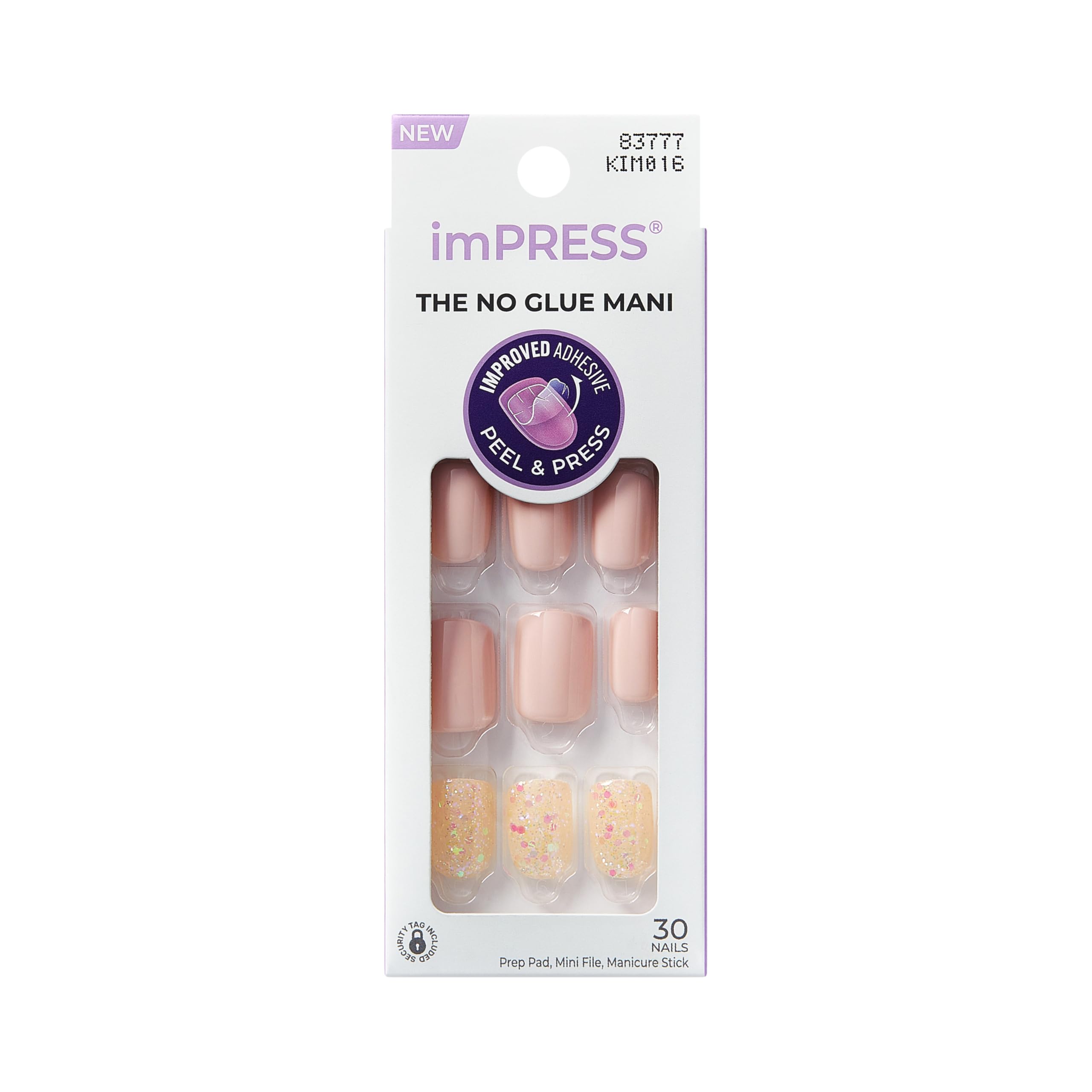 Kiss Impress Press-On Manicure Nail Kit, Dorothy, Nude