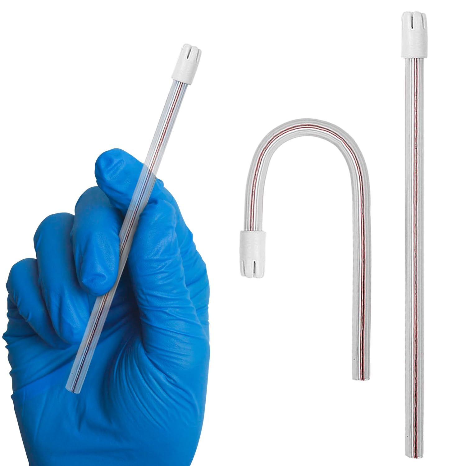EZGOODZ Saliva Ejectors Dental, 6 Inches. Pack of 1000 Clear Suction Tube with Blue Tip. Disposable Mouth Suction for Saliva Adult. Medical Grade Dental Supplies. Flexible Mouth Aspirator
