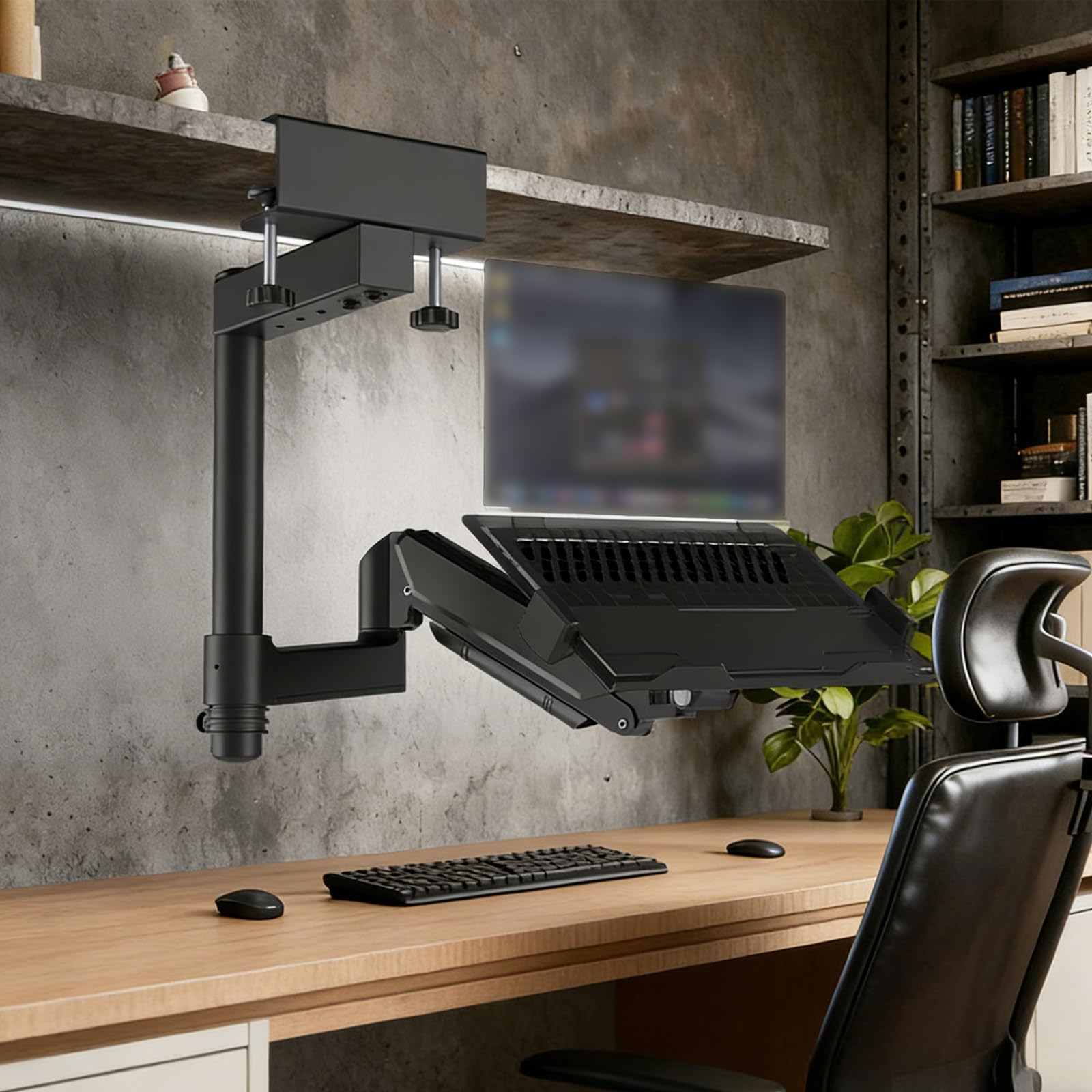 Supporto da scrivania per computer portatile con braccio a molla Supporto per laptop per notebook da 11 "-17" Supporto per gestione dei cavi