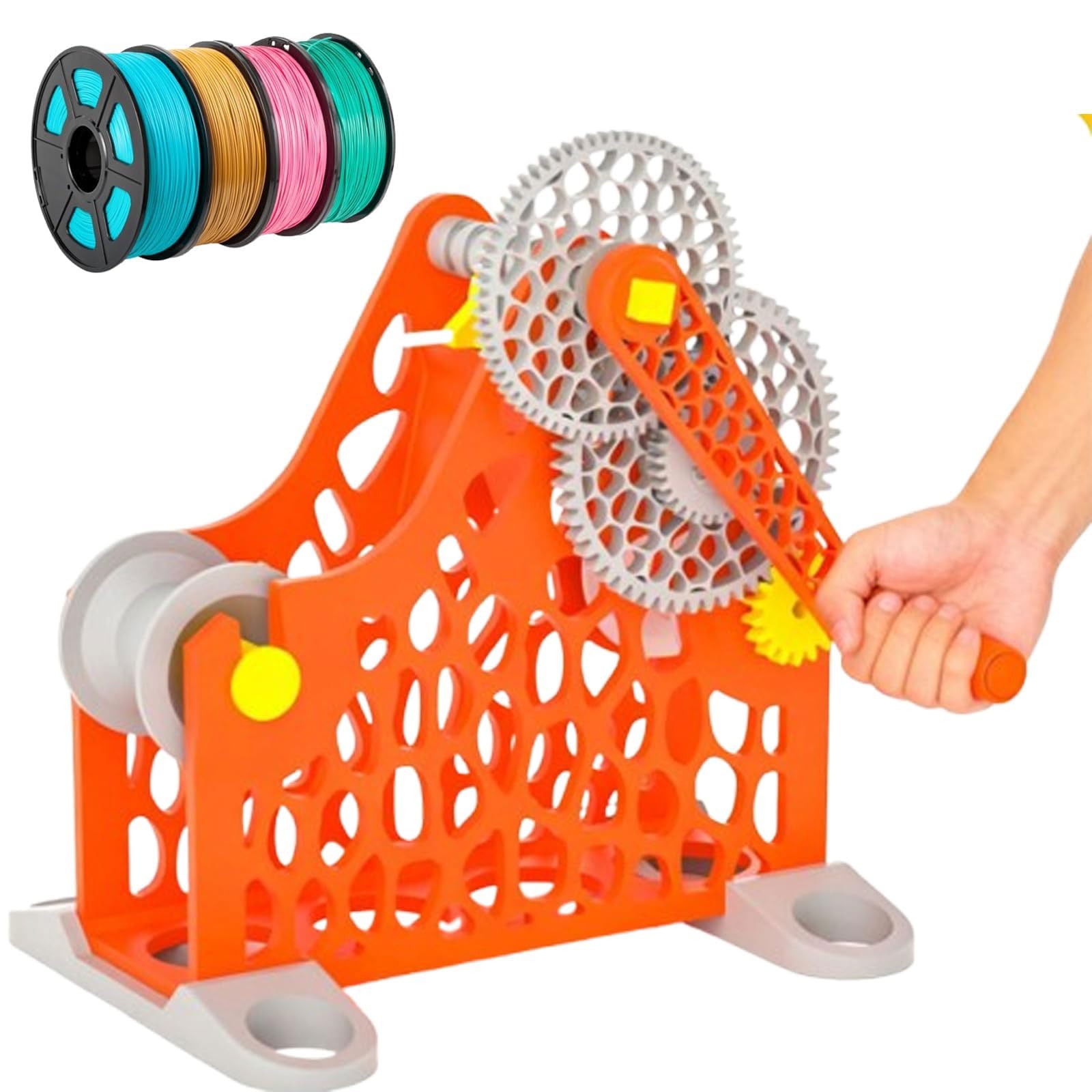 SXDMOUBK Electric Spool Winder, 3D Filament Respooler, Intelligent Retractor with 6W Motor, Detachable Module for Wires up to 1 Kg, Ideal for 3D Printing Enthusiasts