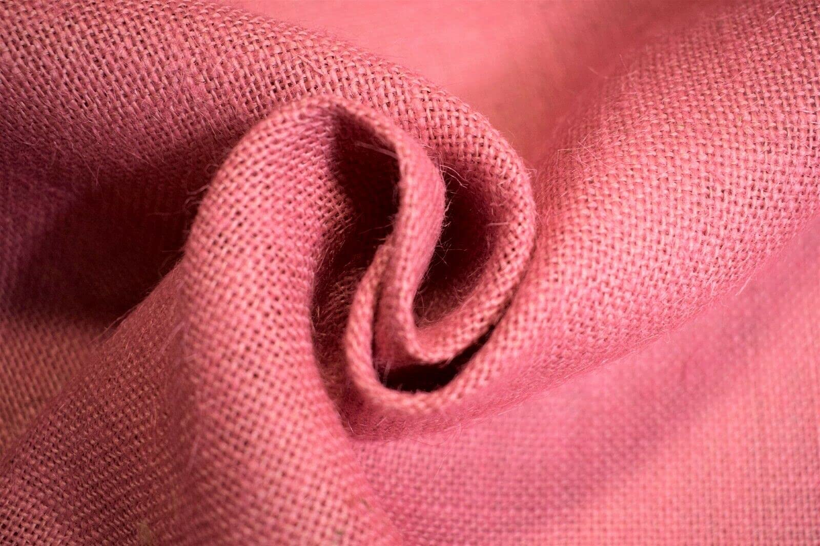 pink burlap fabric