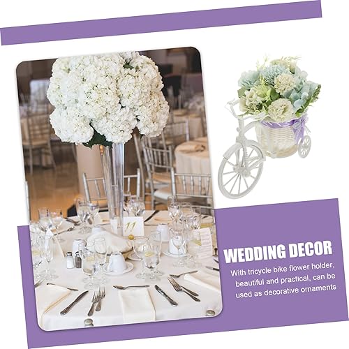 Miniatura 6 de Hortensias artificiales con florero, arreglos florales de boda, plantas falsas para bicicleta, flores de imitación, bonsái, mujer, macarrón, flor de
