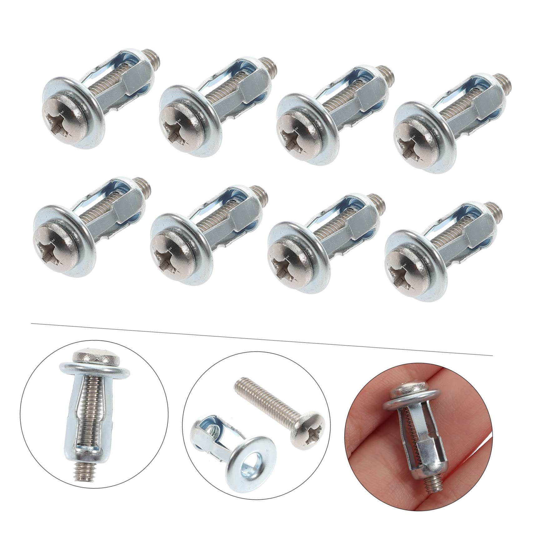 Juego de tornillos y tacos for pared, pernos de anclaje de expansión, tornillos de abrazaderas for colgar profesionales, pernos de tornillo de expansión, pernos de anclaje de manga de perno, tornillos