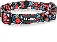 Vista 12 de KISSBAK Collar de perro para perros pequeños – Diseño especial lindo collar para perro hembra, suave, ajustable, elegante, floral, perrita S, flor