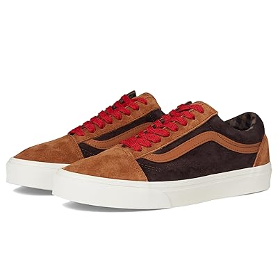 Vans Old Skool Shoes Pig Suede Plaid Glazed Ginger