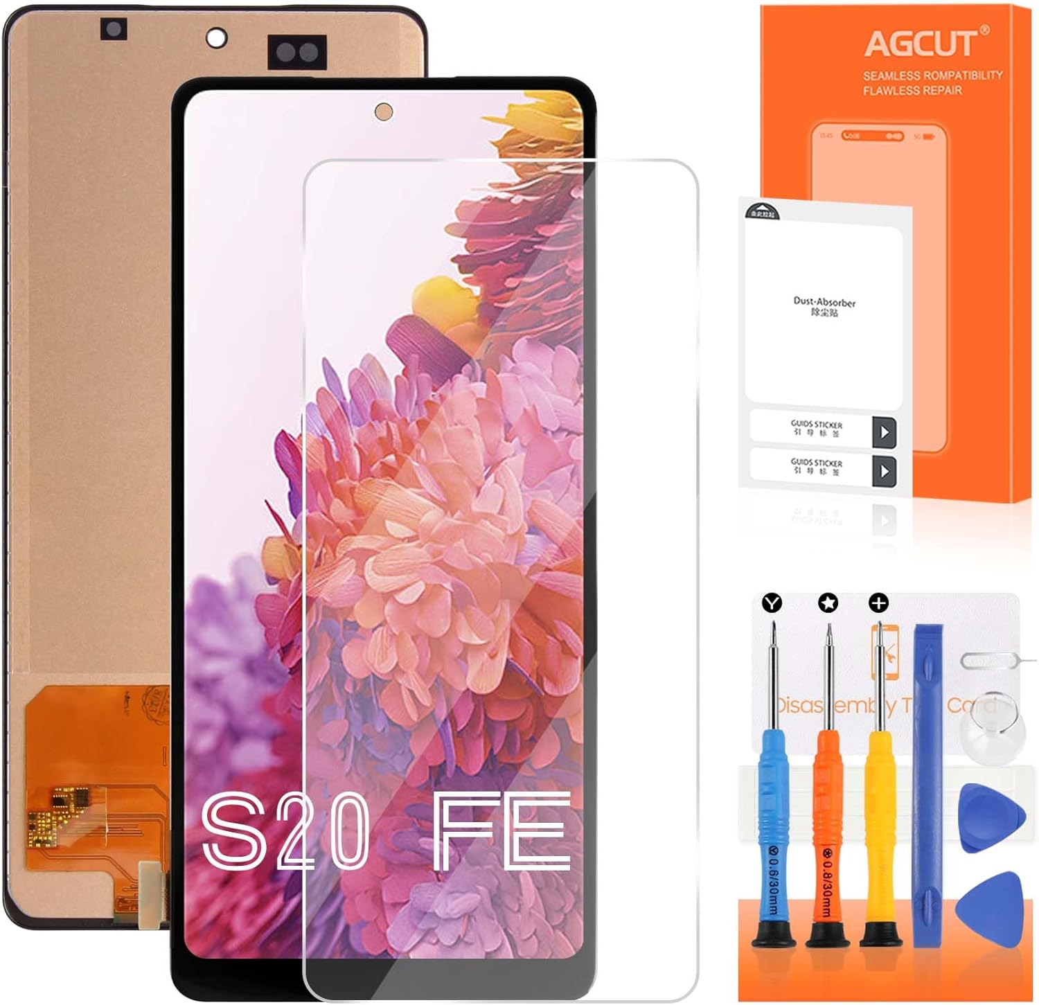 INCELL for Samsung Galaxy S20 FE 5G Screen Replacement S20 FE 5G LCD SM-G781B SM-G781U SM-G781V Screen Touch Digitizer Assembly Kits+Installation Video(No Fingerprint Function)