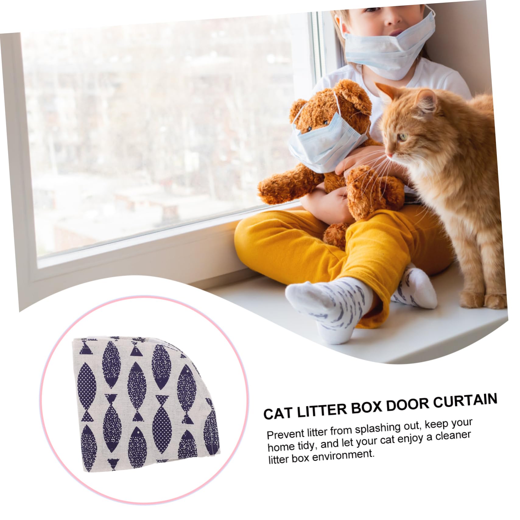 SUPVOX 5piezas Kit De Repuesto Para Cortina De Puerta De Caja Para Gatos Compatible Caja De Automática Diseño y Divertido Fácil Instalación y Mantenimiento Limpieza