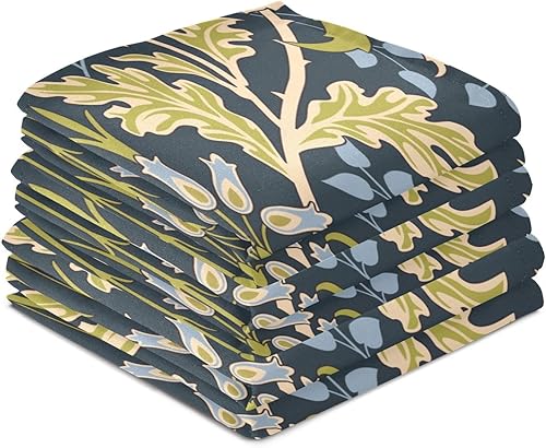 Miniatura 4 de Kigai Toallas de cocina vintage de 18 x 28 pulgadas, ultra suaves, absorbentes, de secado rápido, paños de limpieza lavables, toallas de mano,