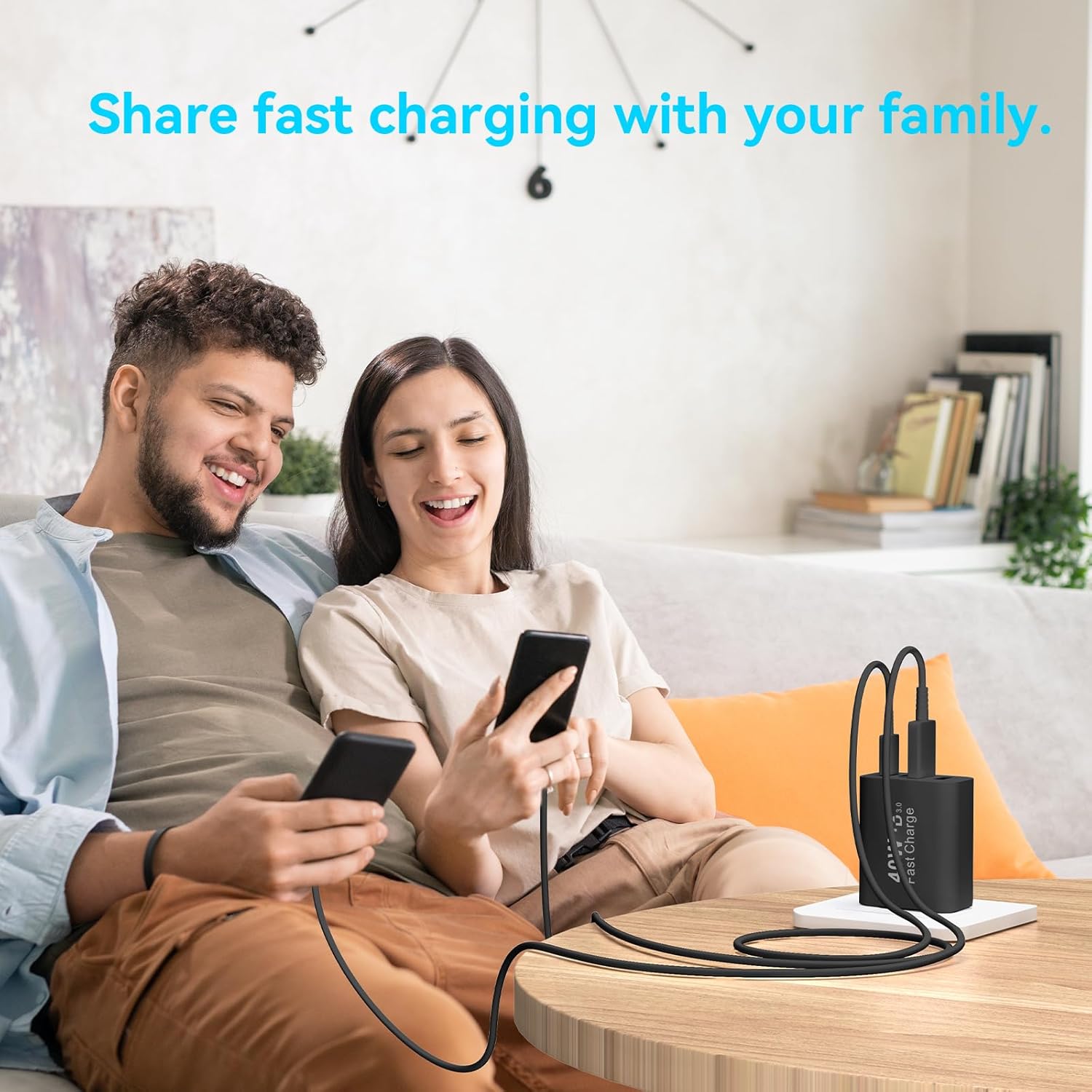 USB C Wall Charger Block, 2-Pack 40W 4-Port Fast Charging Block PD Power Adapter +QC 3.0 USB A Wall Plug Multiport Type C Box Cube for Phone 15/14/13/12/11 Pro Max, Galaxy, Pixel