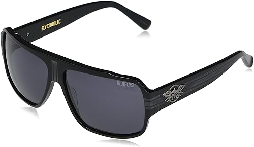 Black Flys Lentes de sol unisex para adultos, negro brillante, 62, Negro (Shiny Black), 62