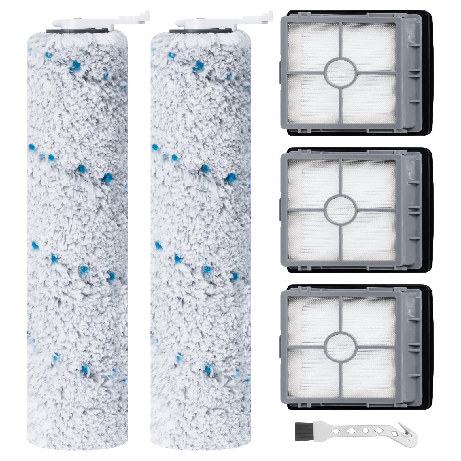 części zamienne do szczotki do odkurzaczy BISSELL CrossWave X7 Plus Cordless Pet 2955N, 3479N odkurzacz na mokro i na sucho, 2 szczotki, 3 filtry HEPA, 1 szczotka do czyszczenia