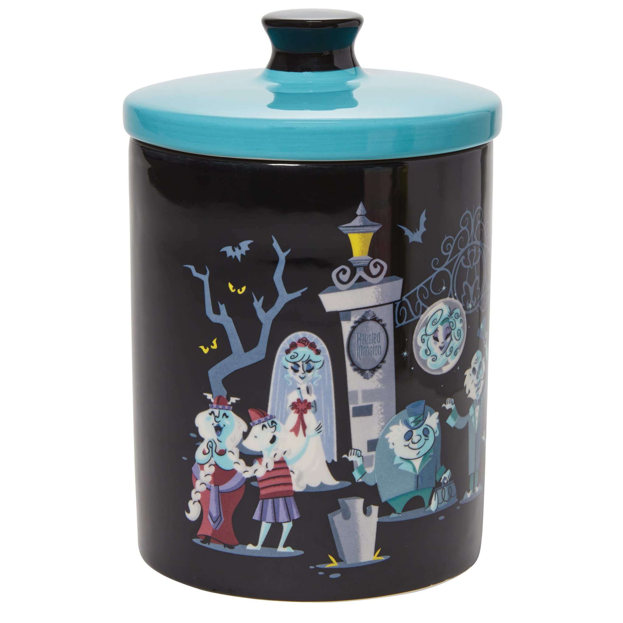 Enesco Disney Ceramics - Barattolo per biscotti, motivo: The Haunted Mansion, 19 cm, multicolore