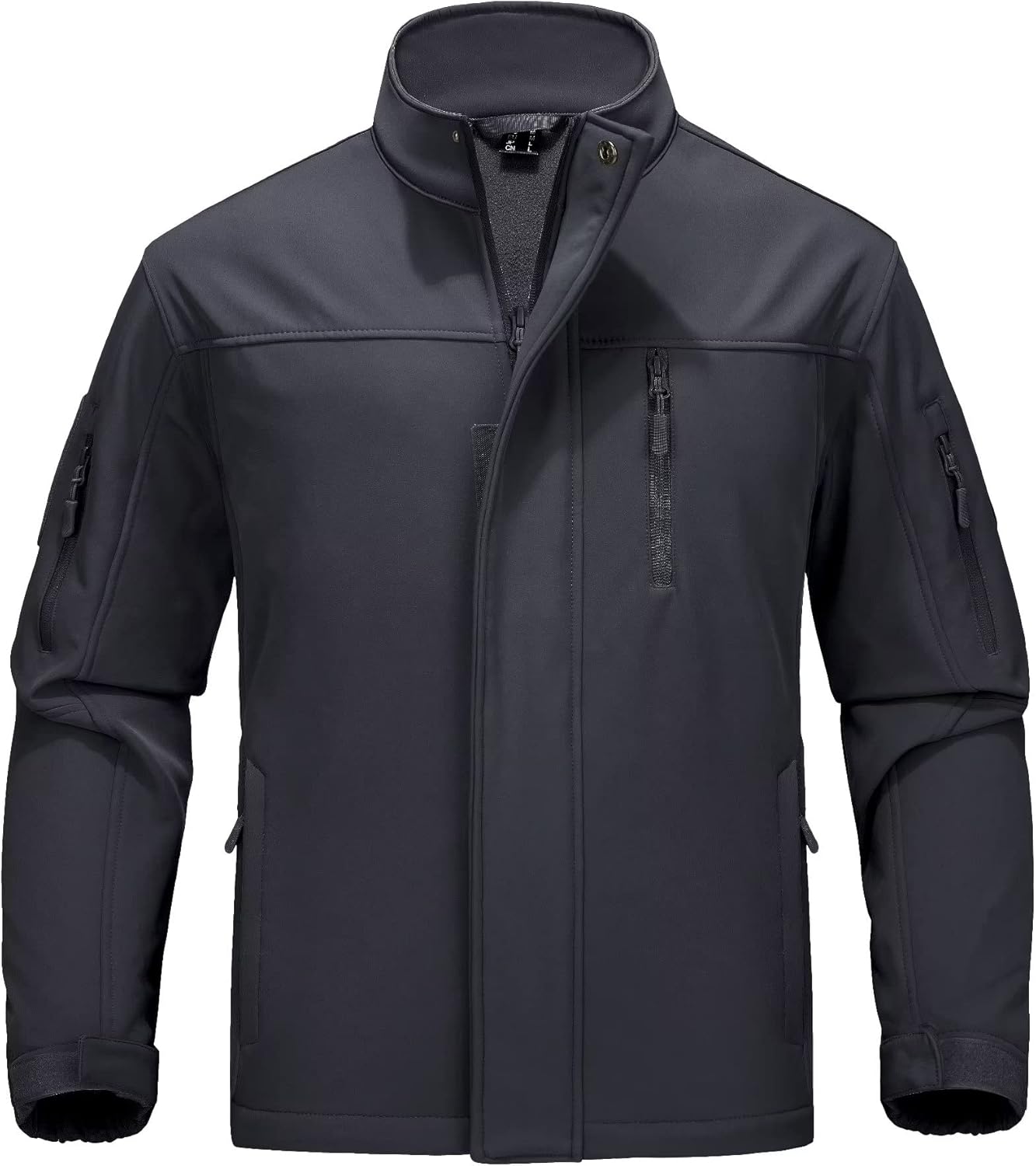 MAGCOMSEN Men's Tactical Jacket Water Resistant 6 Pockets Softshell Fleece Lining Hiking Winter Jacket Windbreaker Outwear