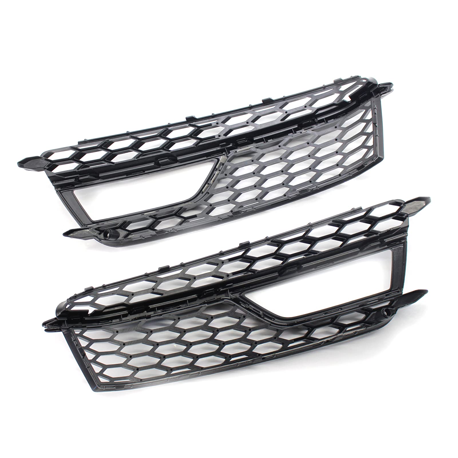EIN Paar Autogrills, Stoßstangengitter vorne Links/rechts Nebelscheinwerfer Grill Abdeckung Zierleiste Ersatz für Audi S5 A5 S-Line 2013-2016