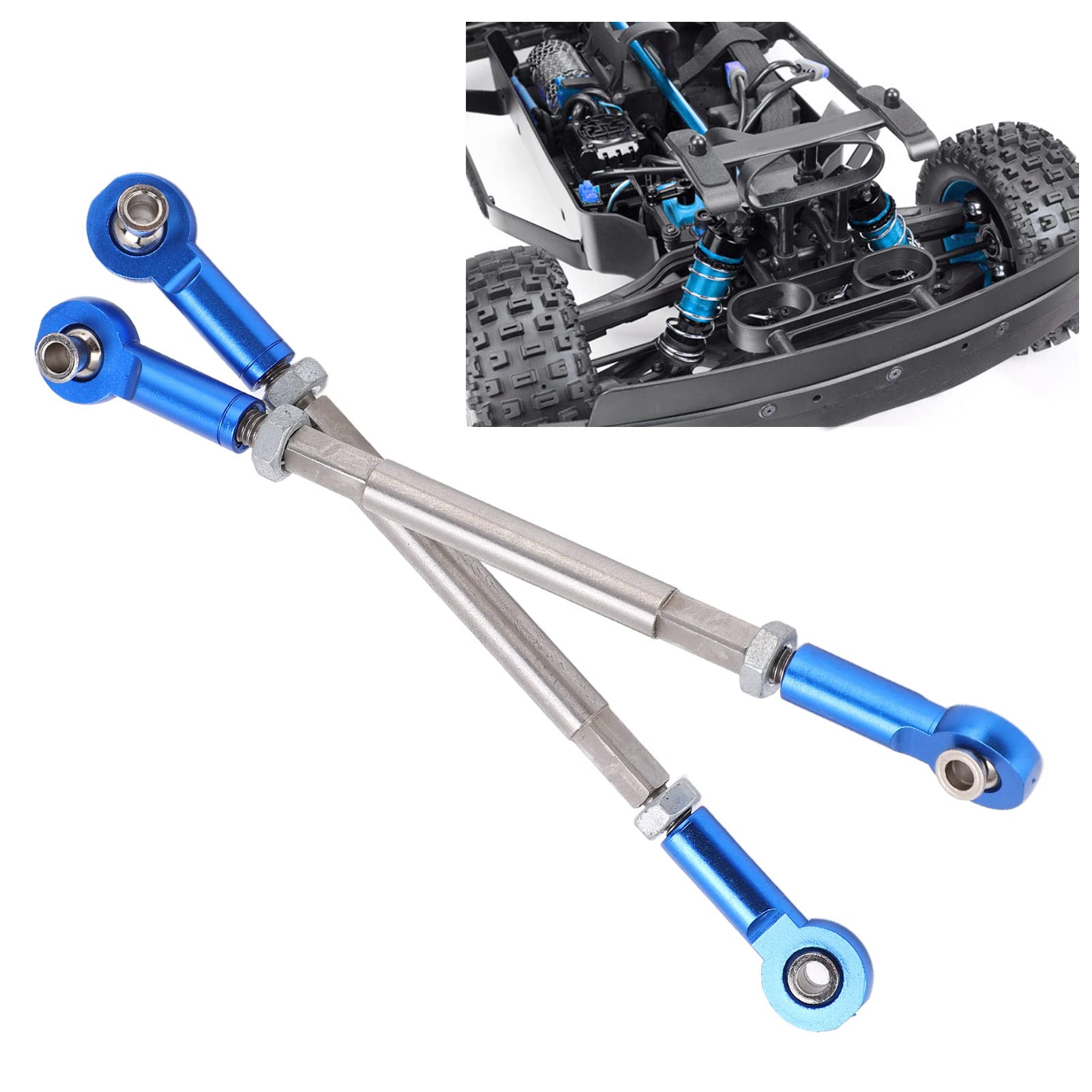 Biellettes De Tendeur RC - 2 Pièces M4x34 Mm En Acier Pour 1/10 - Direction Précise Et Stable