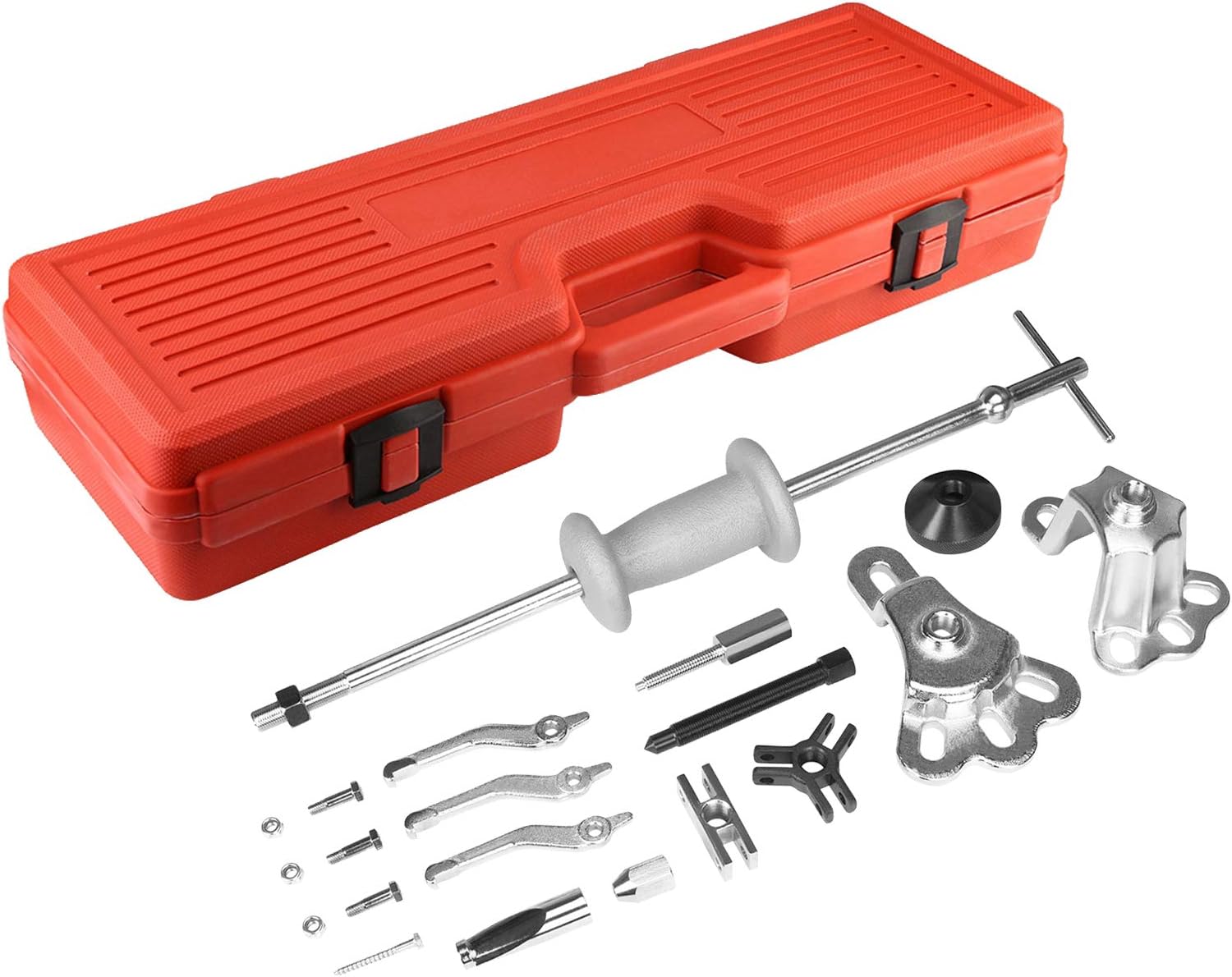 Handor 9-Way Slide Hammer Puller Set Wheel Bearing Removal Tool, Front Wheel Hub Bearing Remover & Rear Wheel Axle Hub Dent Shaft Puller Tool Kit