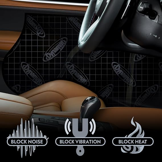 Dynamat Xtreme Sound Deadening Car Insulation Speaker Pack 10415 Pre Cut Noise Dampening Kit for Audio Speakers Easy Self Adhesive Install Made in USA 2 Sheets 10x10 Each, 1.4 sq ft total