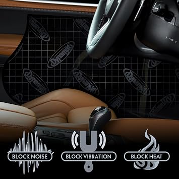 Dynamat Xtreme Sound Deadening Car Insulation Speaker Pack 10415 Pre Cut Noise Dampening Kit for Audio Speakers Easy Self Adhesive Install Made in USA 2 Sheets 10x10 Each, 1.4 sq ft total