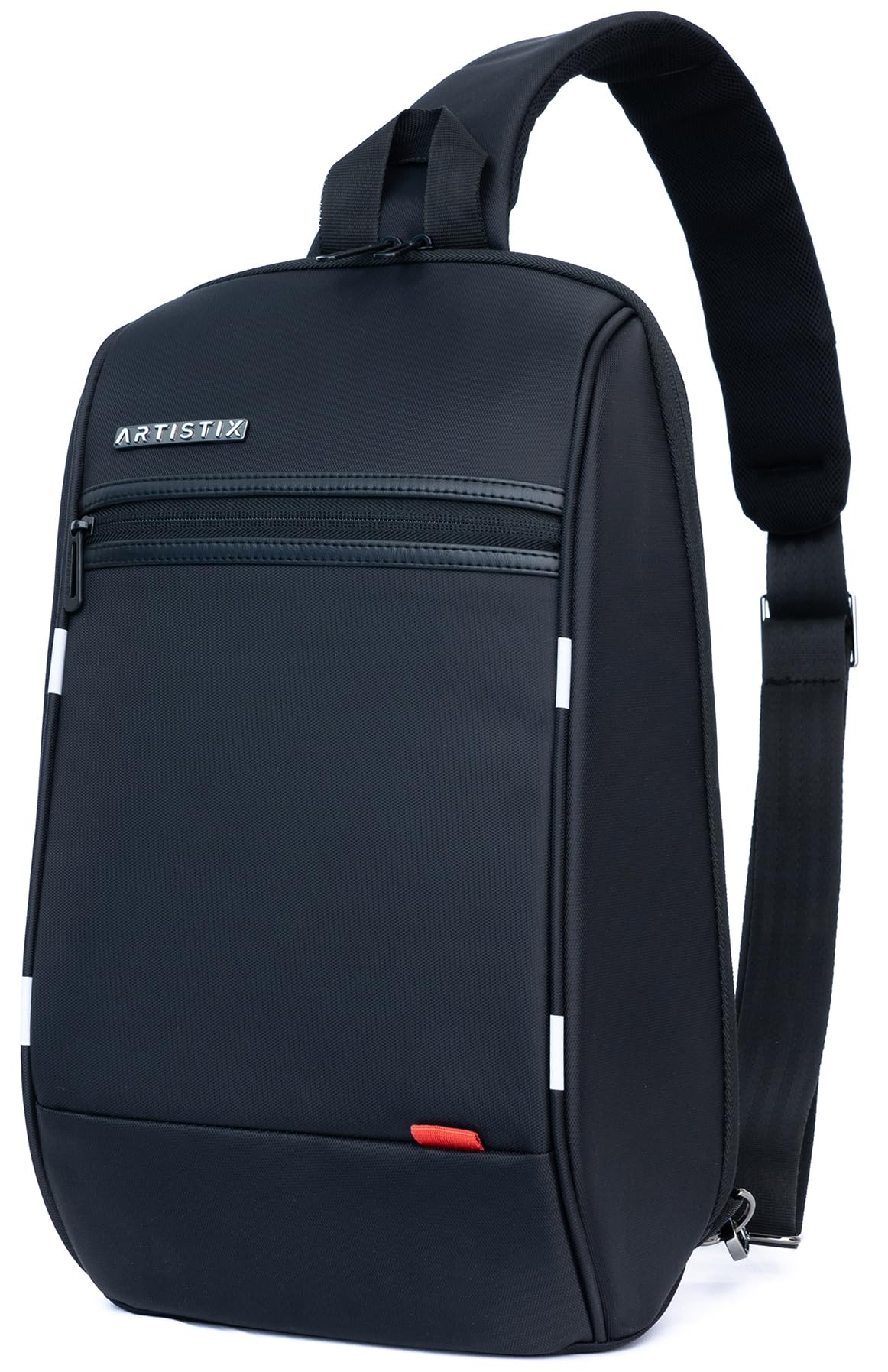 Artistix 1 Compartment Axile Sling Bag I Shoulder Bag I Crossbody Bag for Men Chest Bag, for 9 inch iPad I Suitable for College Outdoor Travels and Business for Daily Use (Unisex Black)