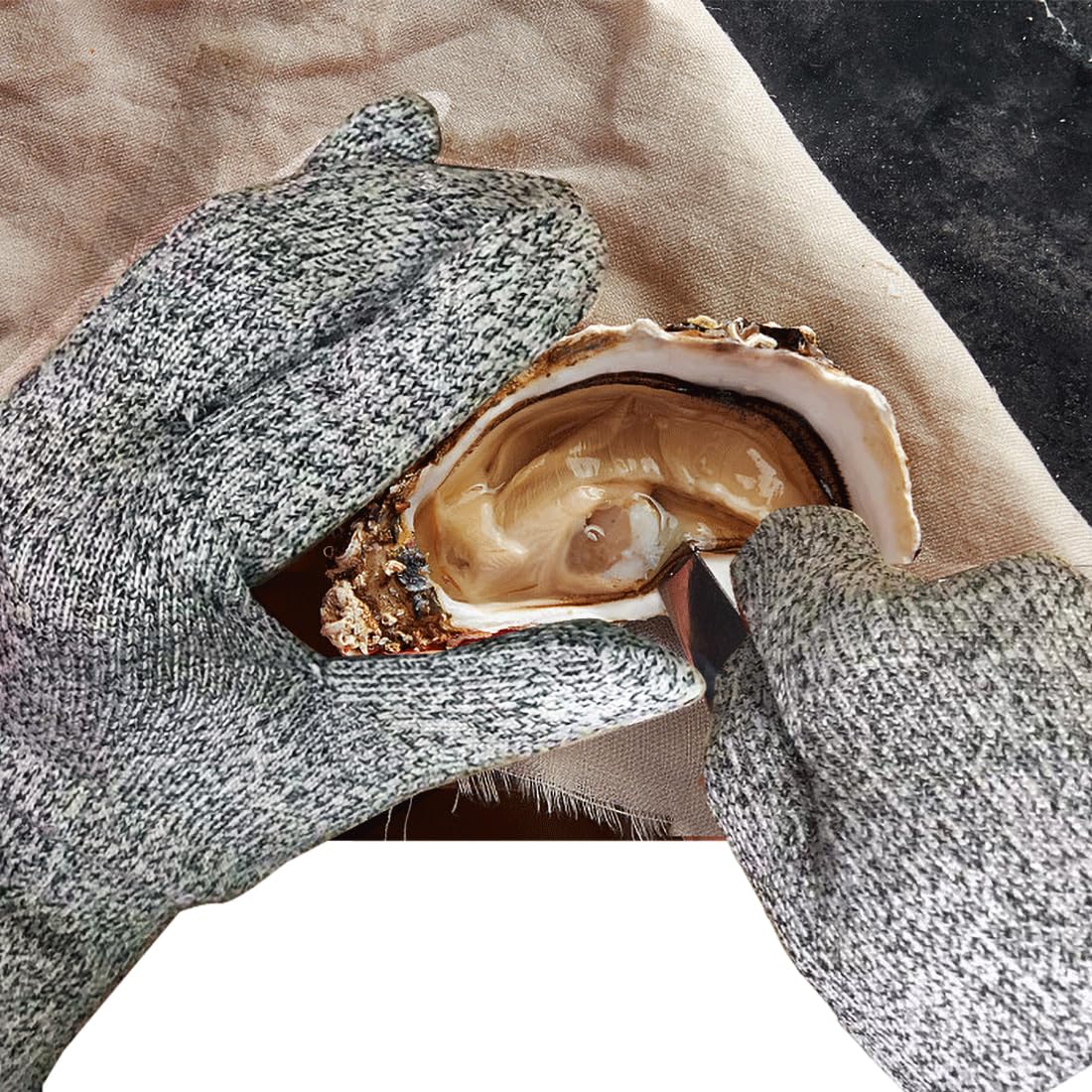 Cutting Gloves,1 Pairs Food Grade Level 5 Protection, Safety Kitchen Cut Gloves for Oyster Shucking, Fish Fillet Processing, Mandolin Slicing, Meat Cutting and Wood Carving(Gray-Medium) - Image 6