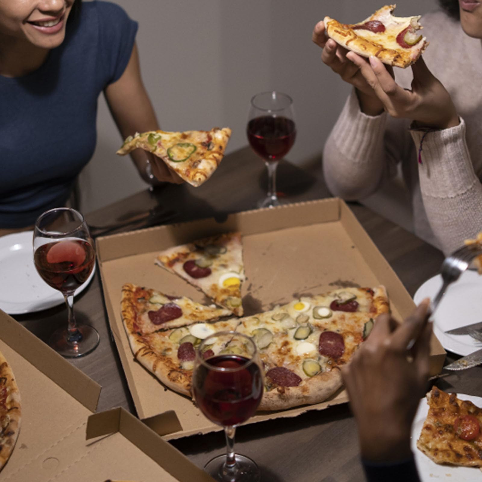 10stück Schachtel Verdickte Pizzakarton Leere Pizza Box Aus Kraftpapier Versandkarton Pizzakartons Aus Wellpappe Behälter Herausnehmen Bäckerei Pizzaschachteln Geschenkbox Verpackung