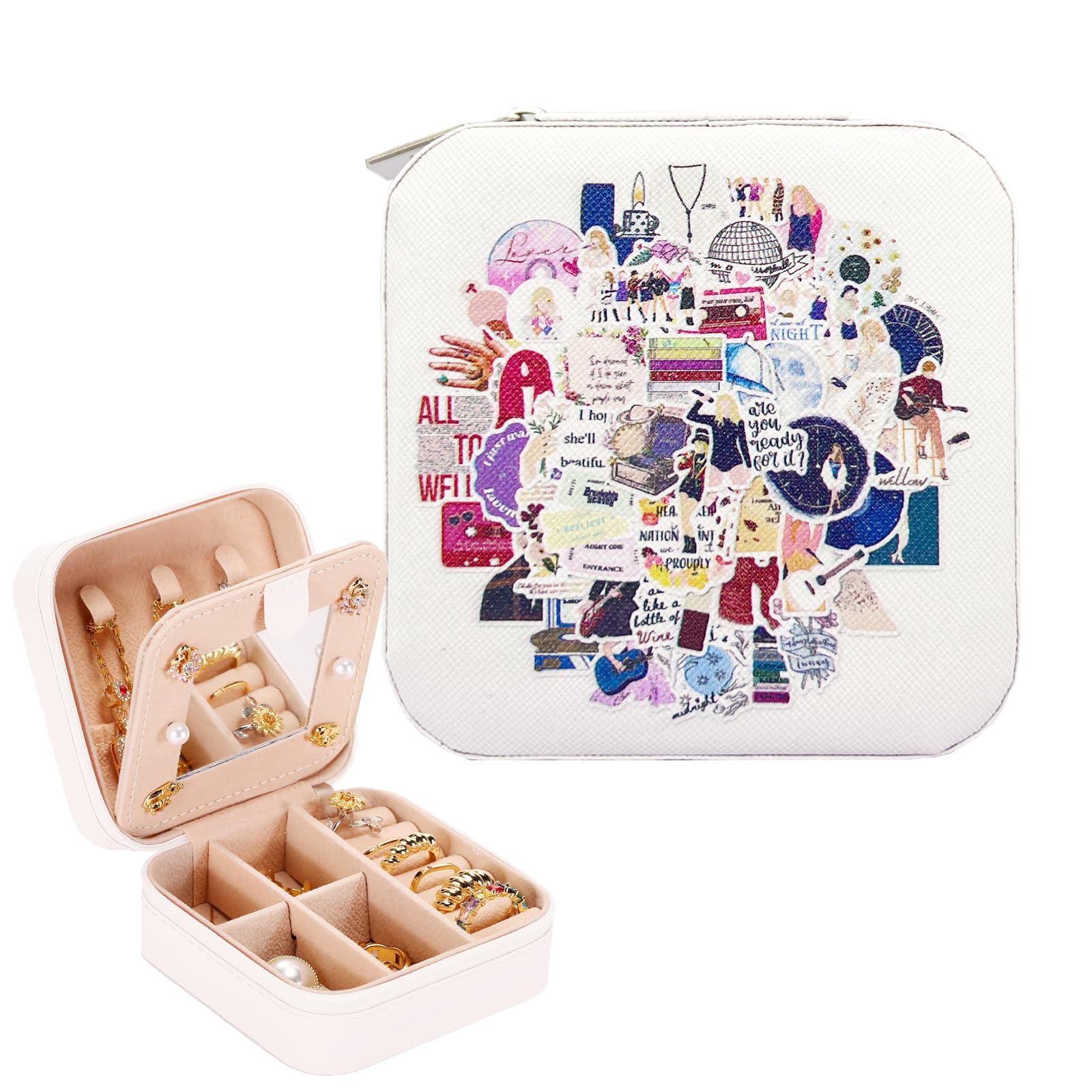 Photo 1 of High-Performance Heavy Duty Kitchen Shears Set, 2 Pack, Dishwasher Safe, Perfect for Chicken, Fish, Meat, Vegetables, Herbs, BBQ, and More – Indispensable Helper in Every Kitchen!
ATIMIGO Travel Jewelry Box Portable Jewelry Case Singer Merch Merchandise G