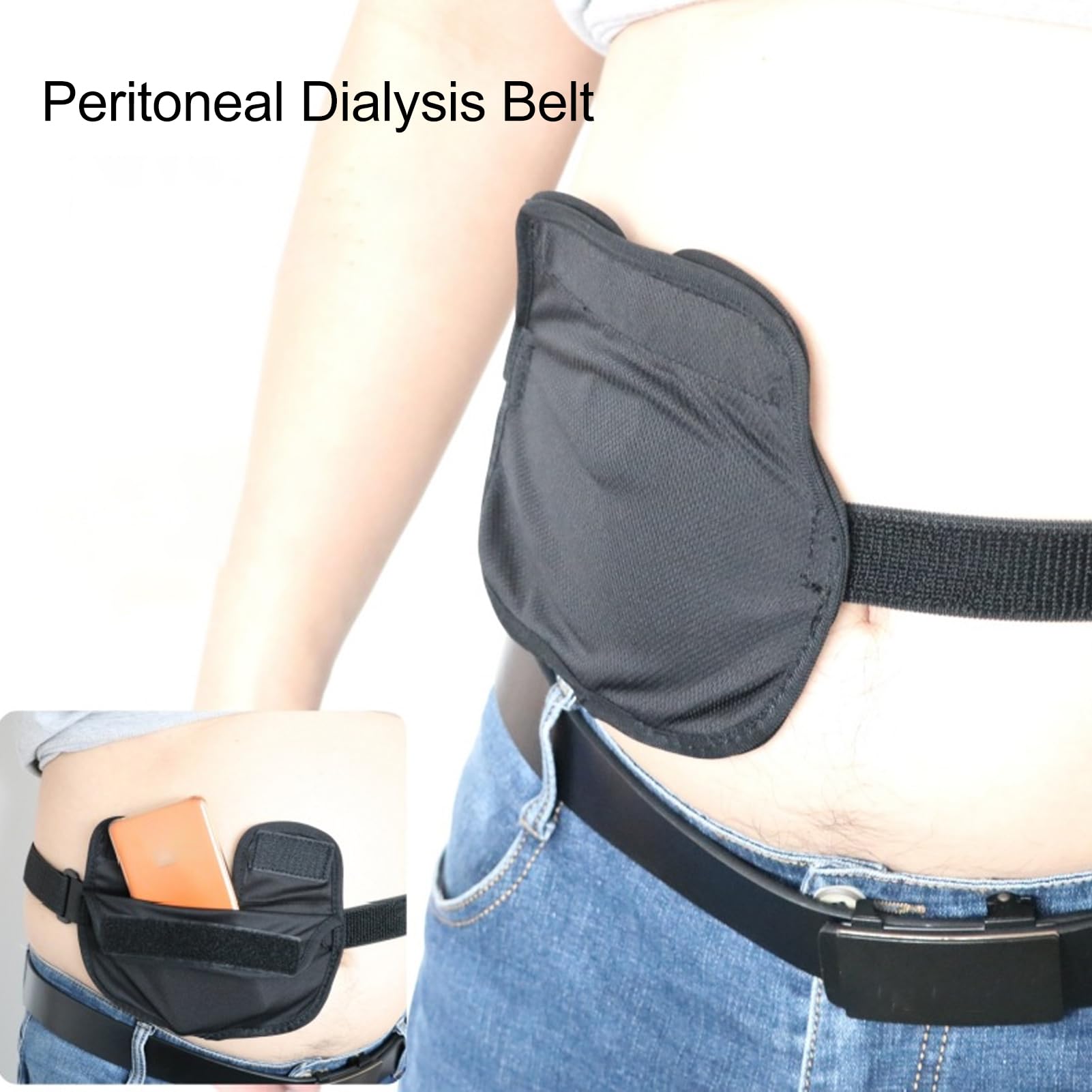 Fyearfly Ceinture De Cathéter, Ceinture de protection contre la dialyse péritonéale - Bande de stockage de tube de Cathéter Dissimulée Taille Universelle Ceinture De Support De Dialyse Abdominale