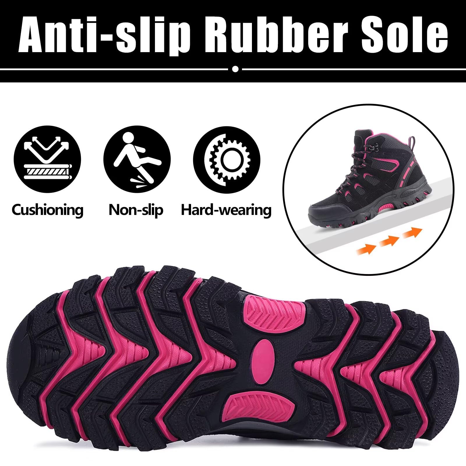 Buty trekkingowe kobiet wodoodporne boty turystyczne antypoślizgowe botki
