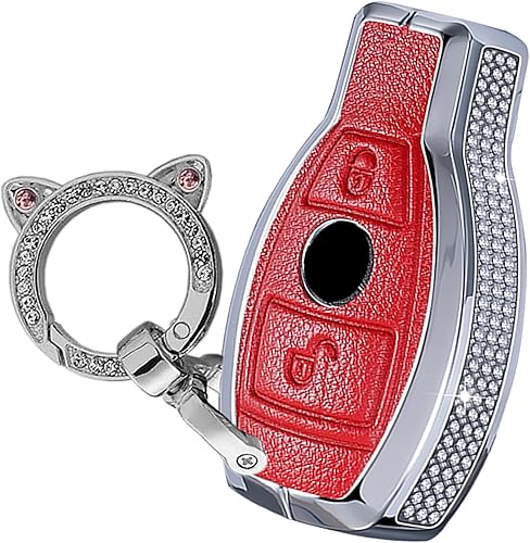 Miniatura 6 de ontto Funda para llave de coche con diamantes de imitación de 3 botones para Mercedes-Benz A Class B C E S G M V Class CLA CLS GLA GLC GLE GLK GL